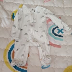 Carter's White Rainbow Print Kids Pajamas